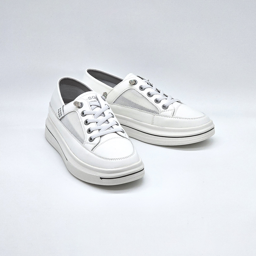 סניקרס עור עם רשת 9997