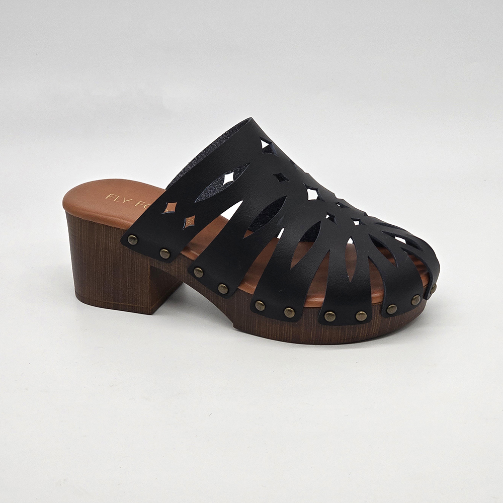 כפכף סוליית דמויי עץ