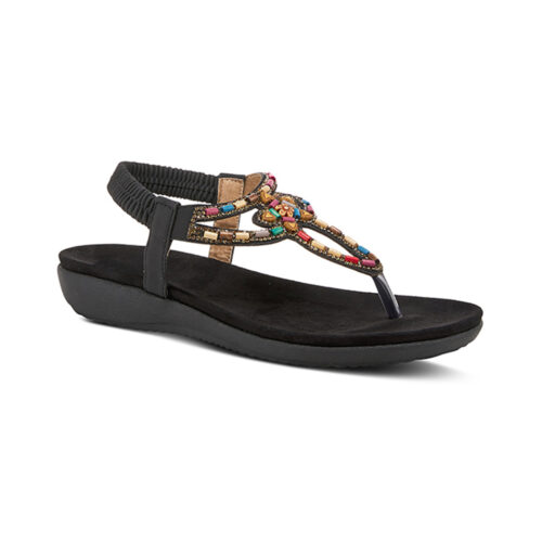 סנדל אצבע חרוזים שחור