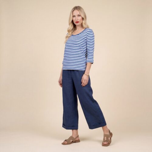 סנדל שטוח רצועת T במרכז