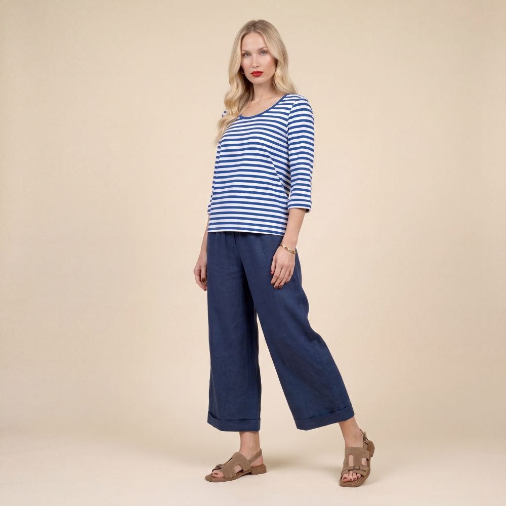 סנדל שטוח רצועת T במרכז