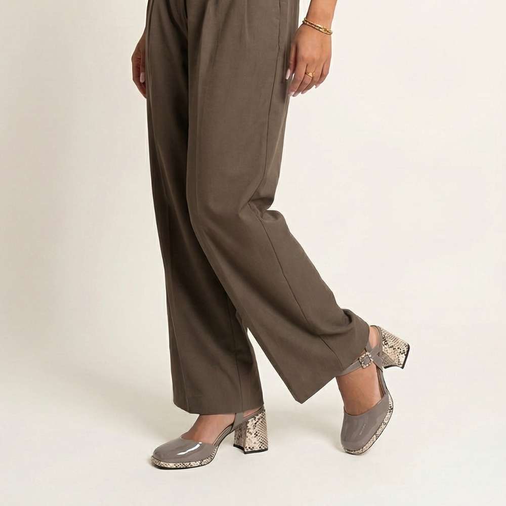 סנדל סגור פתוח מאחור עקב