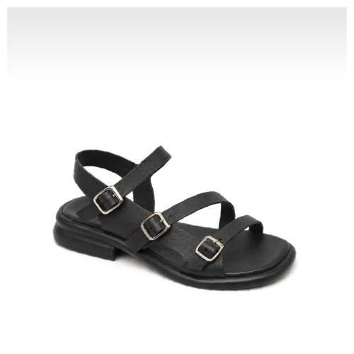 סנדל שטוח רצועות דקות עור