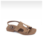 סנדל שטוח רצועת T במרכז