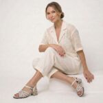 סנדל טרנדי רצועות עקב מע