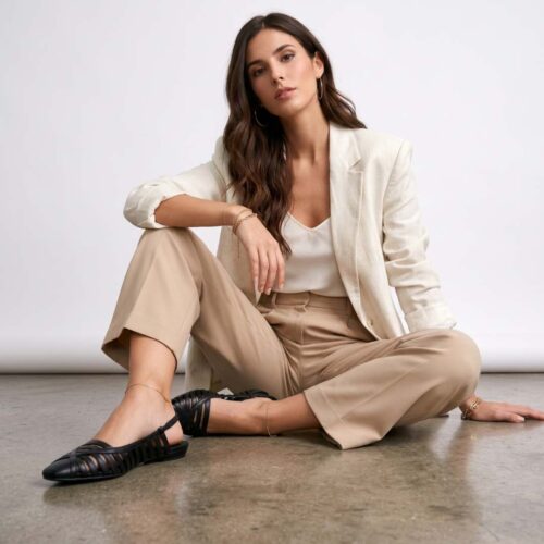 סנדל שטוח גזרה סגורה פתחי