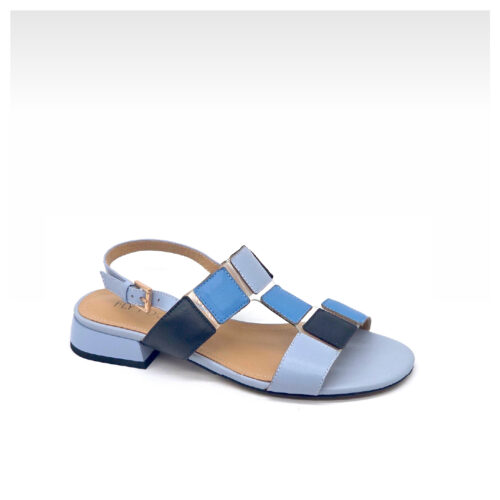 סנדל שטוח משולב צבעים