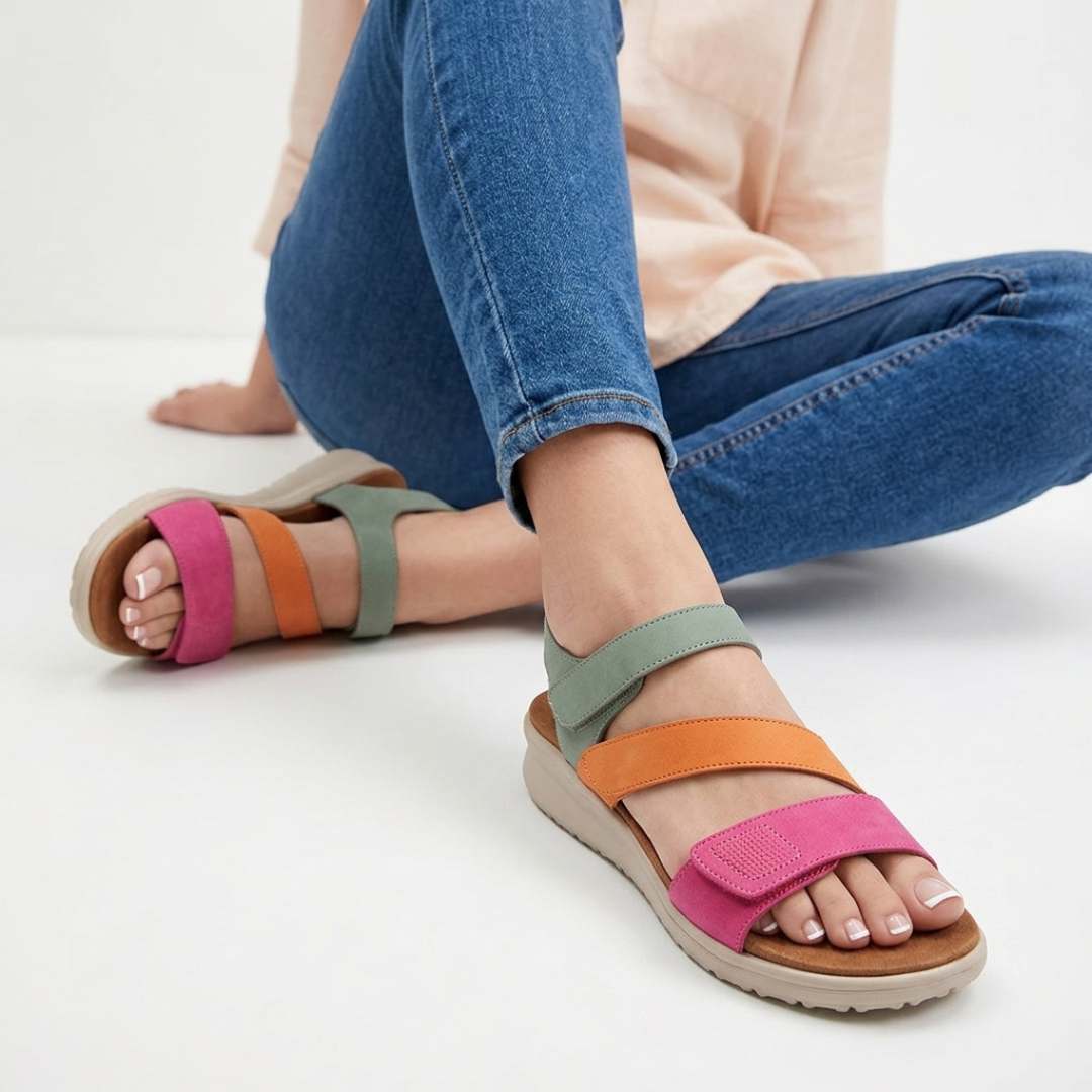 סנדל צבעוני רצועות