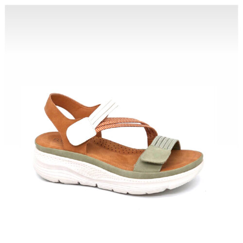 סנדל צבעוני סוליה מוגבהת